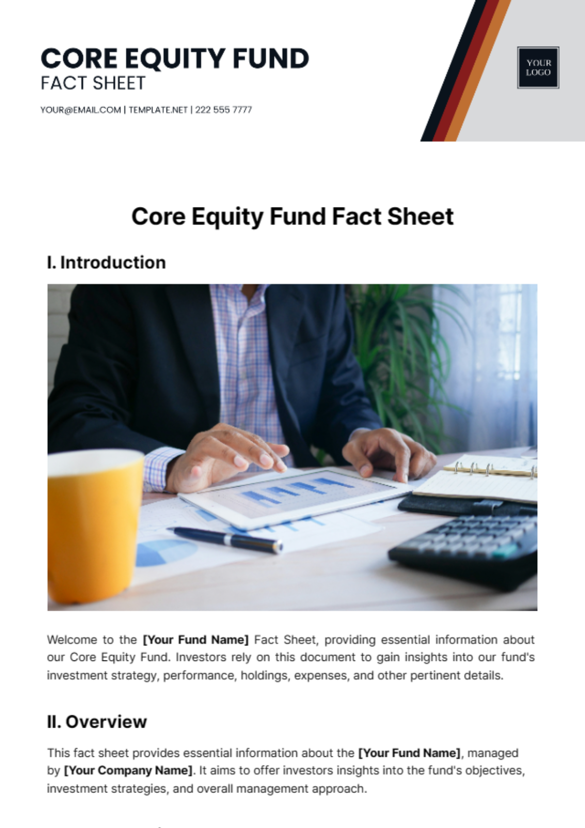 Core Equity Fund Fact Sheet Template