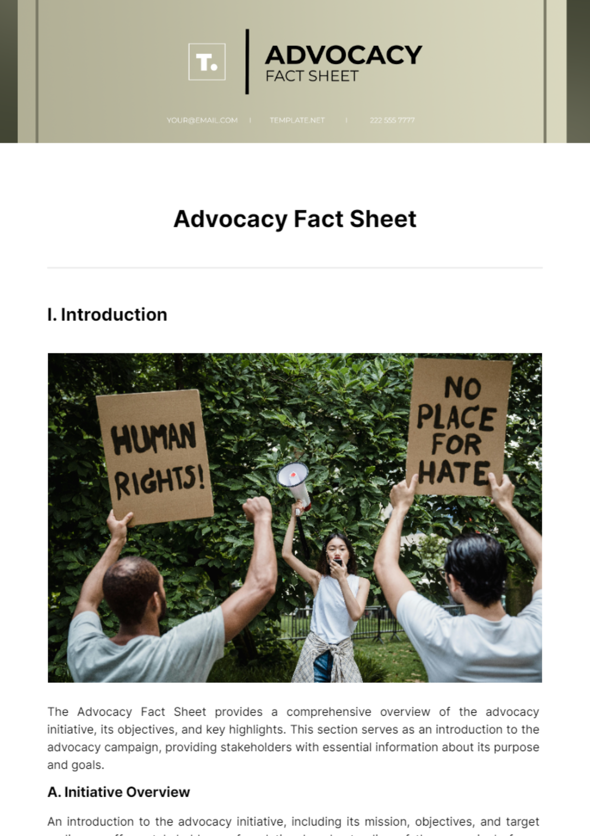 Advocacy Fact Sheet Template - Edit Online & Download