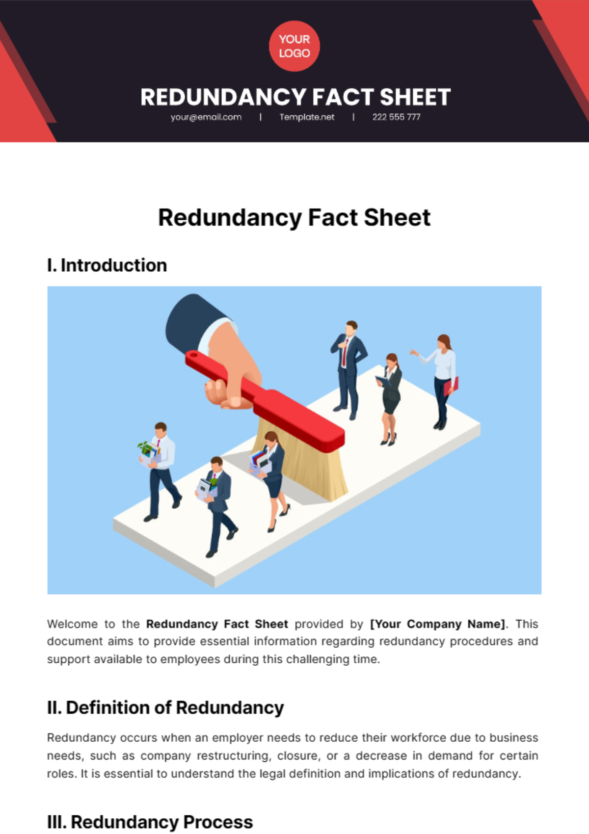 Redundancy Fact Sheet Template