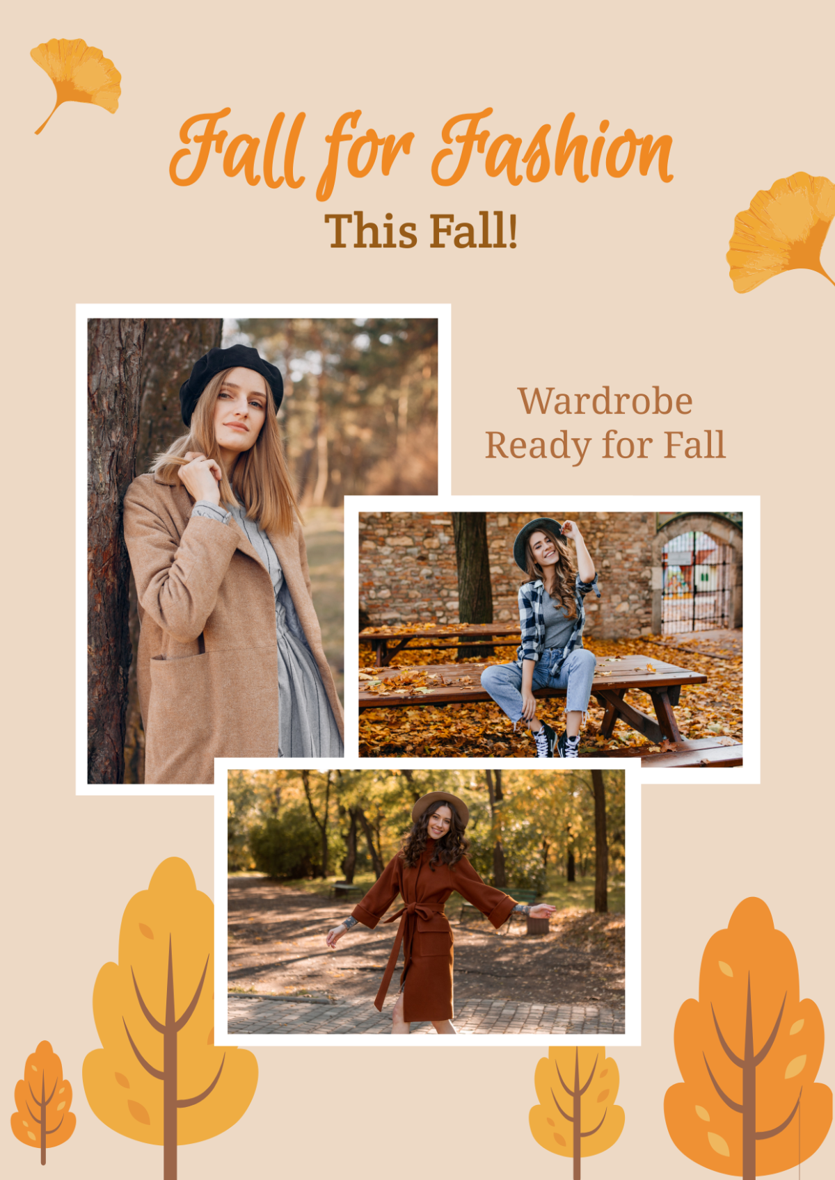 Free Fall Fashion Sale Photo Collage Template