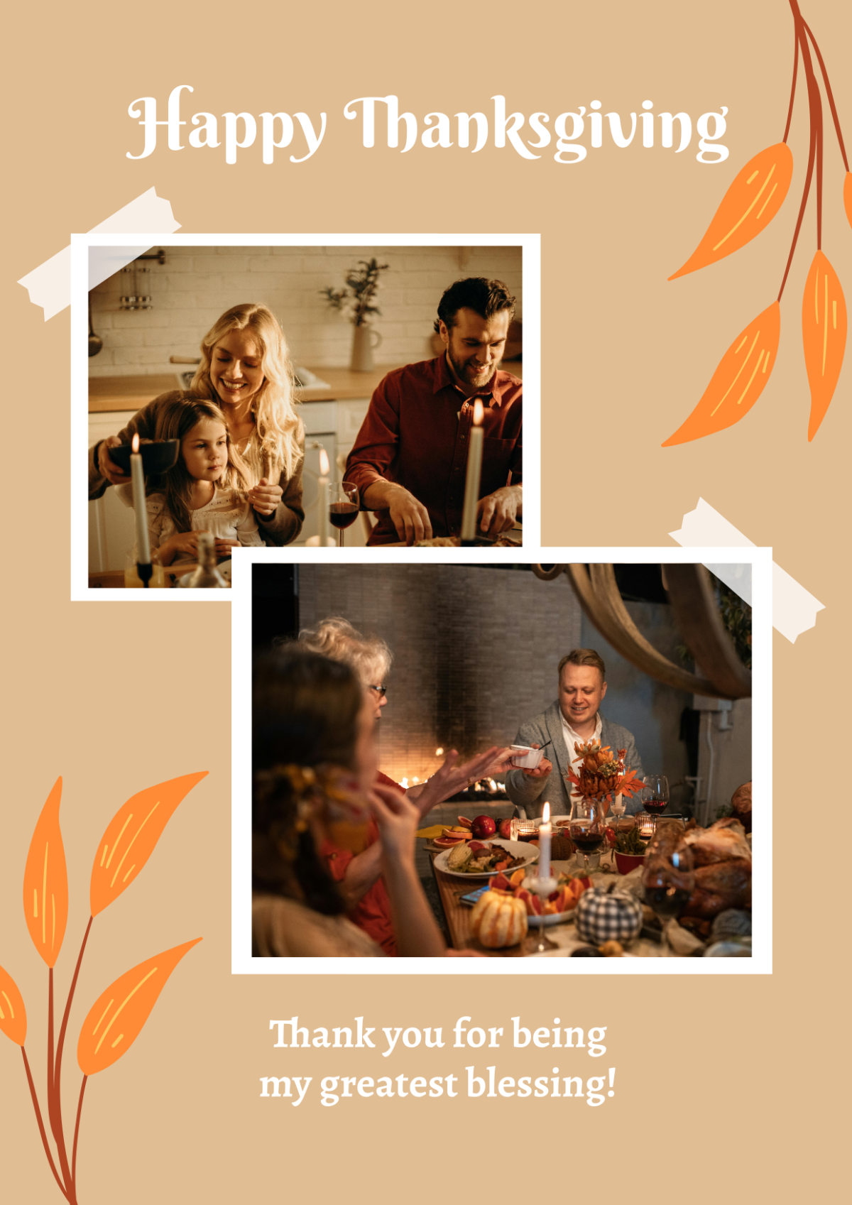 Thanksgiving Clearance Photo Collage Template