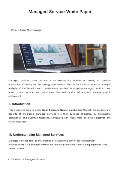 Free Managed Services White Paper Template to Edit Online