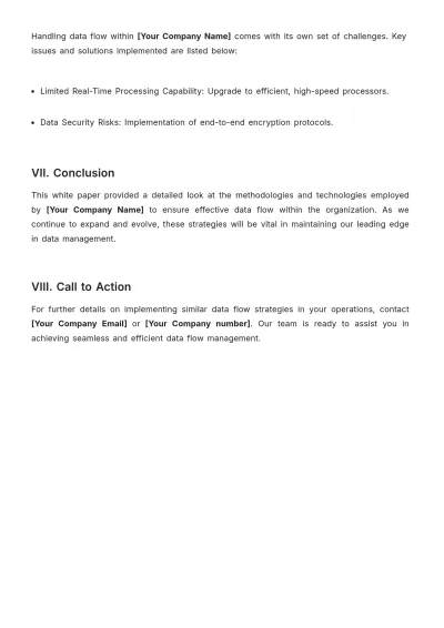 Free Data Flow White Paper Template to Edit Online