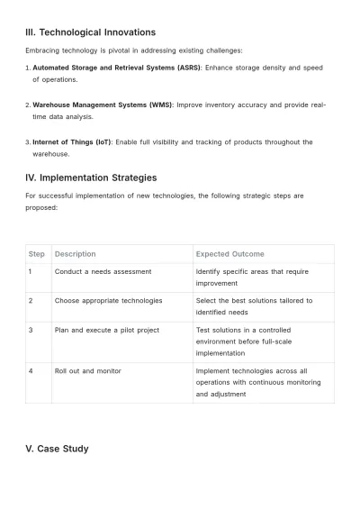 Free Warehouse Management White Paper Template to Edit Online
