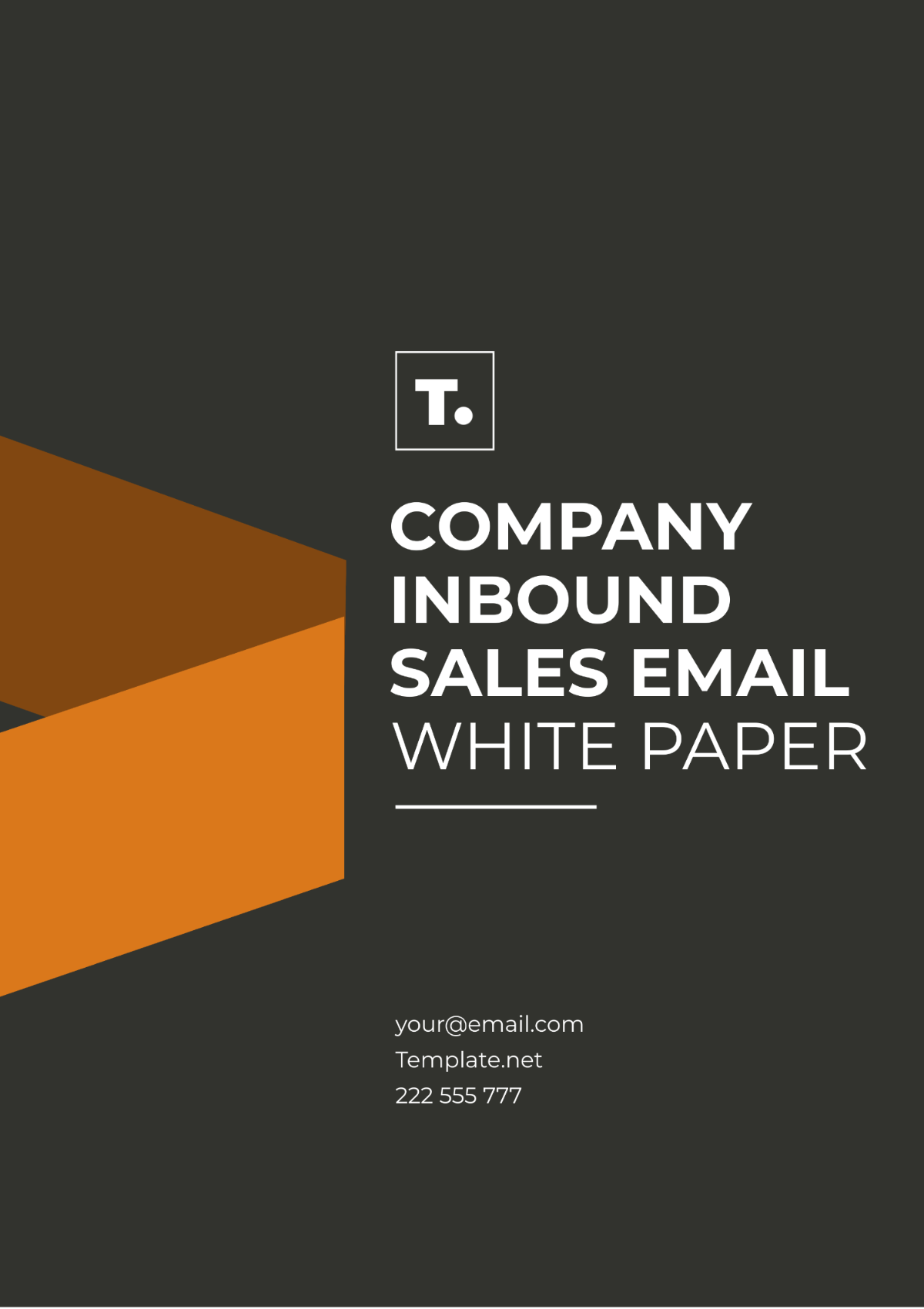 Company Inbound Sales Email White Paper Template