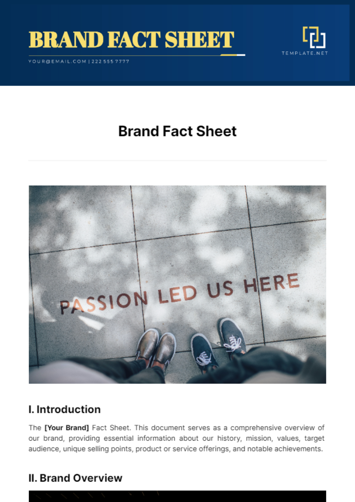 Brand Fact Sheet Template