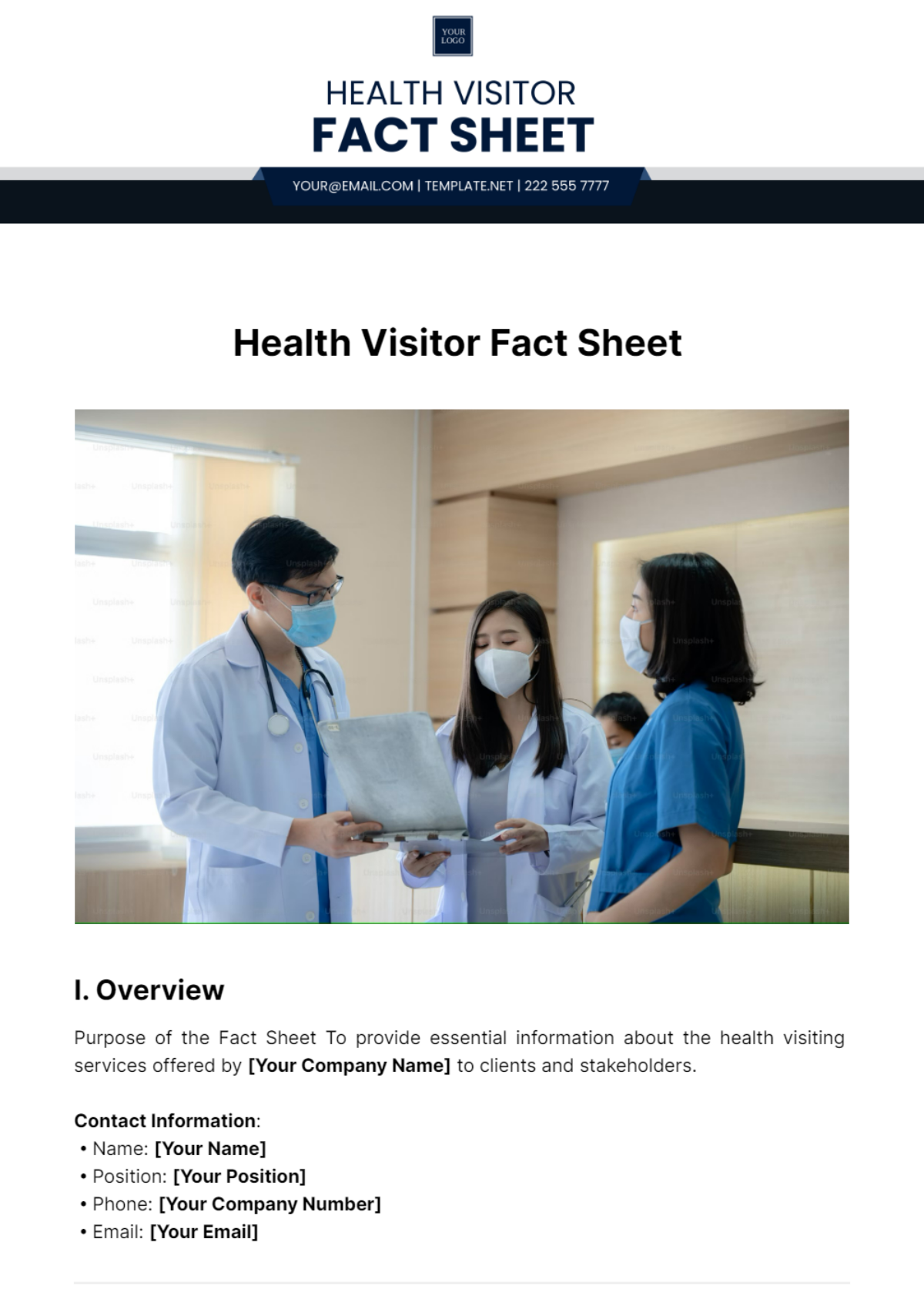 Free Health Visitor Fact Sheet Template