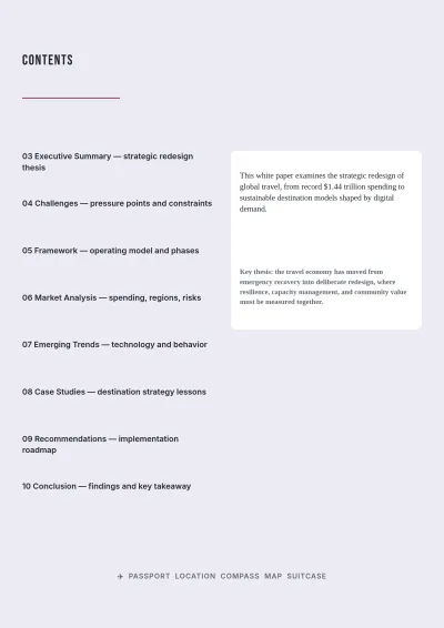 Free Travel White Paper Template to Edit Online