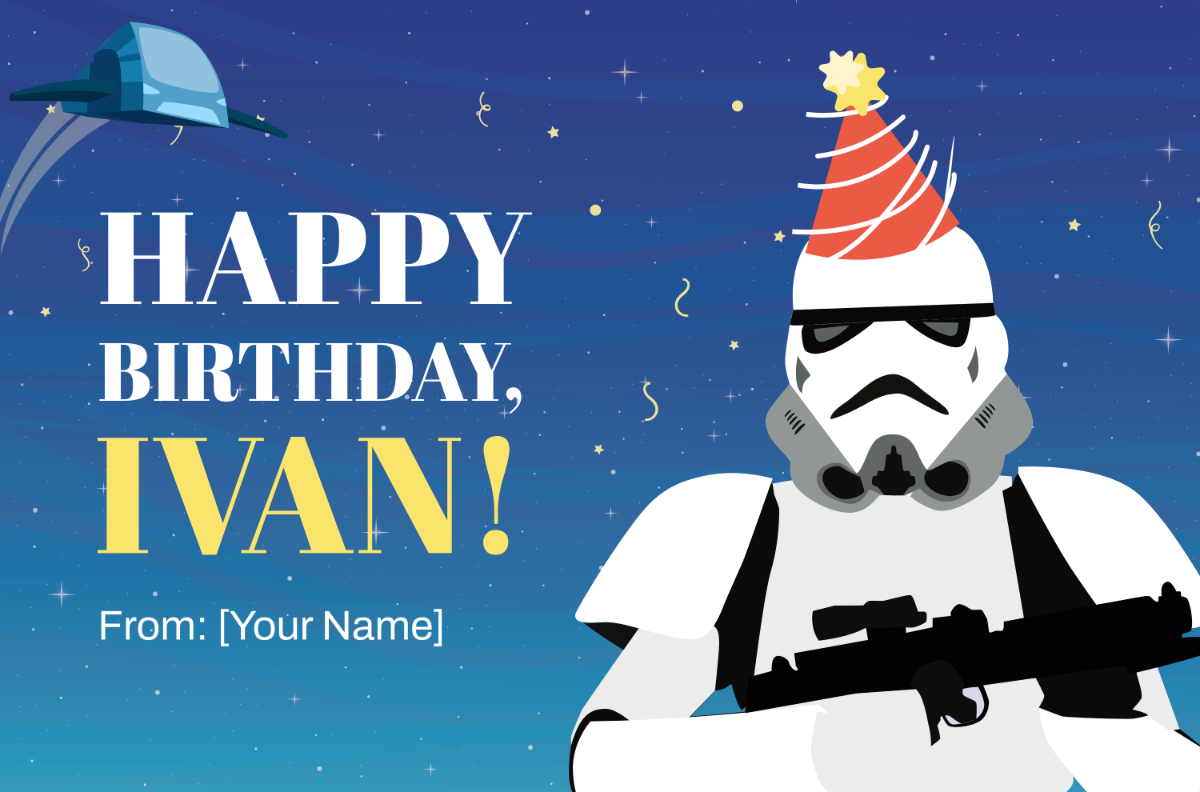 Star Wars Birthday Banner Template