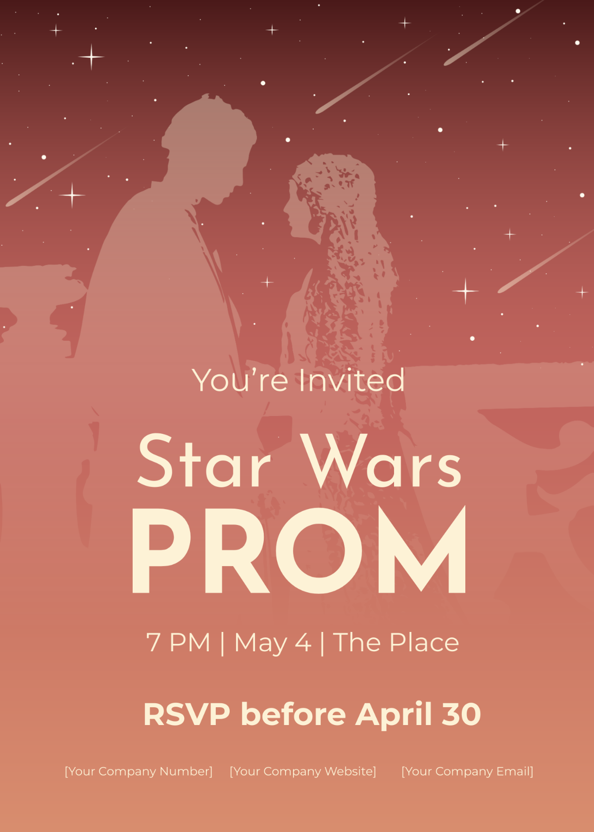 Star Wars Prom Invitation Template