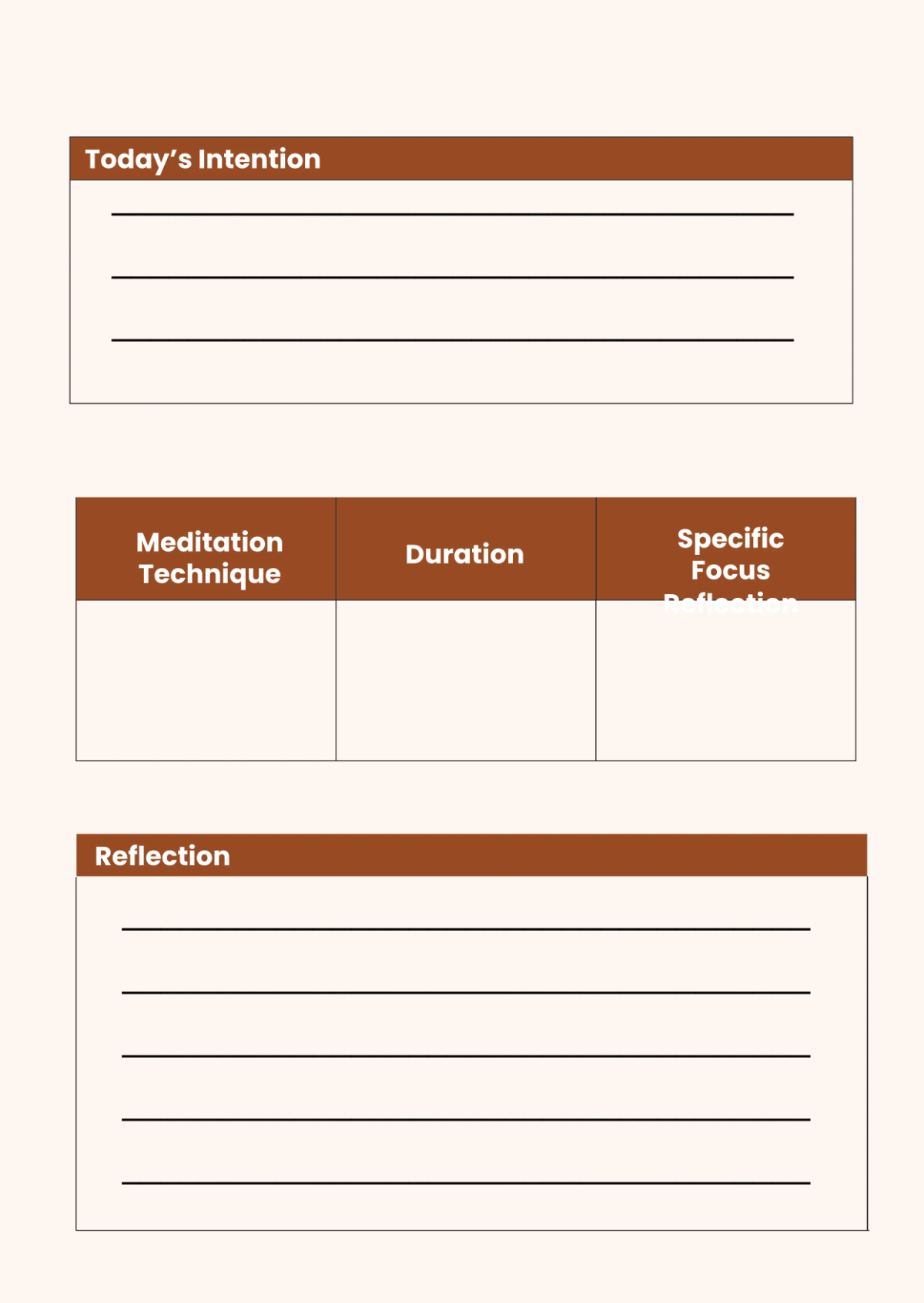 Free Meditation Notebook Journals Template to Edit Online