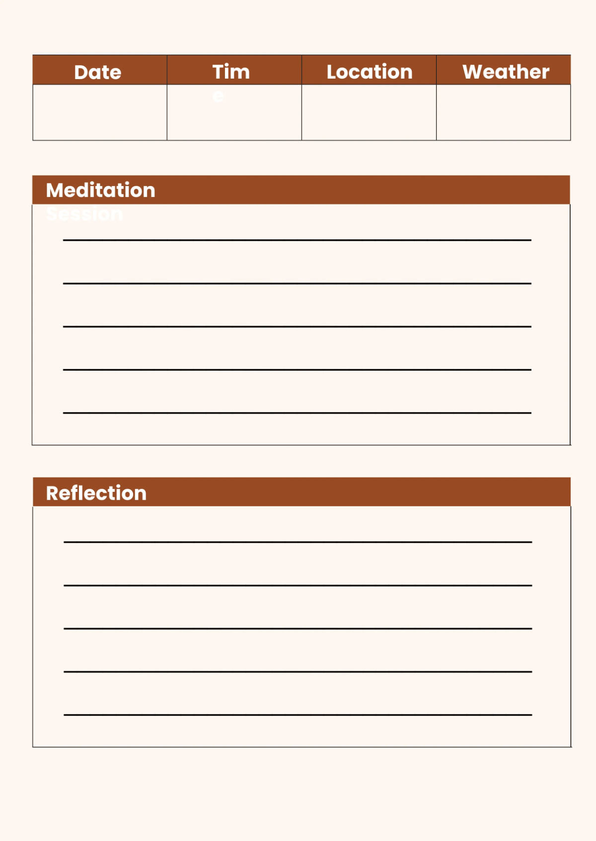 Free Meditation Notebook Journals Template to Edit Online