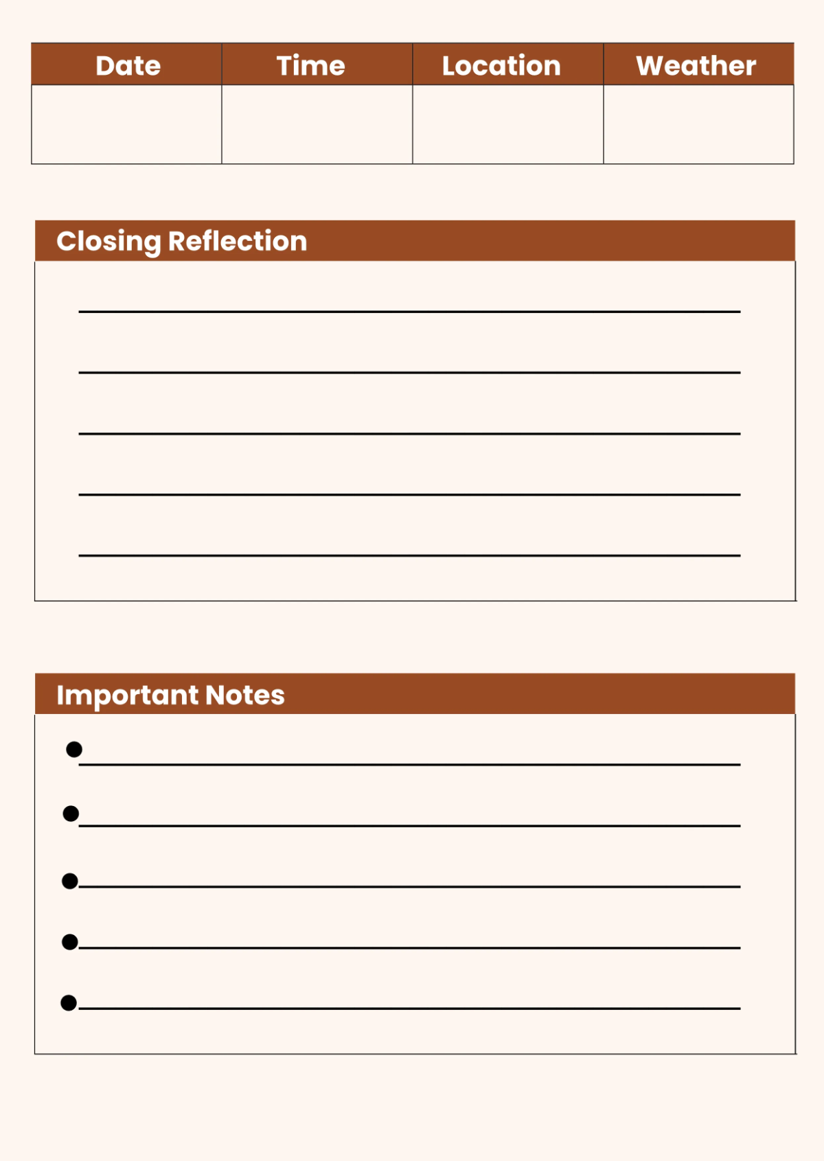 Free Meditation Notebook Journals Template to Edit Online