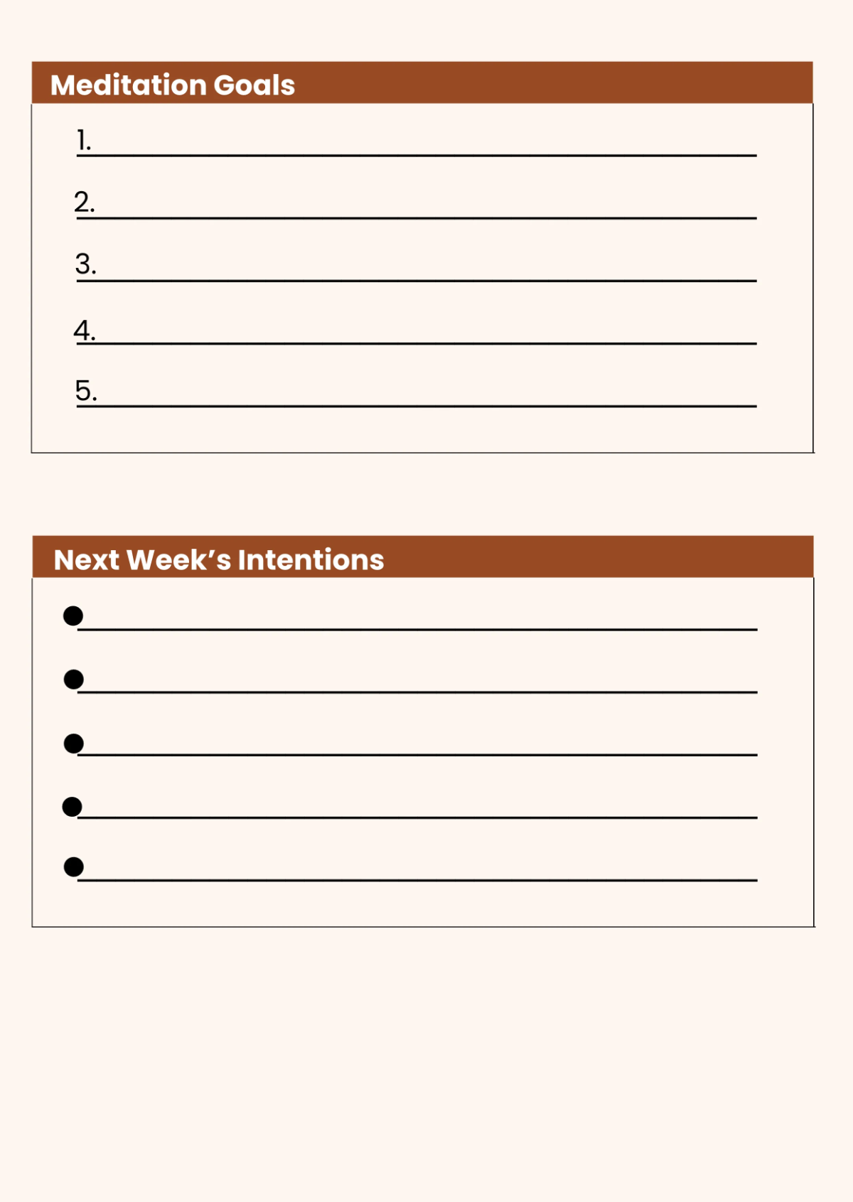 Free Meditation Notebook Journals Template to Edit Online