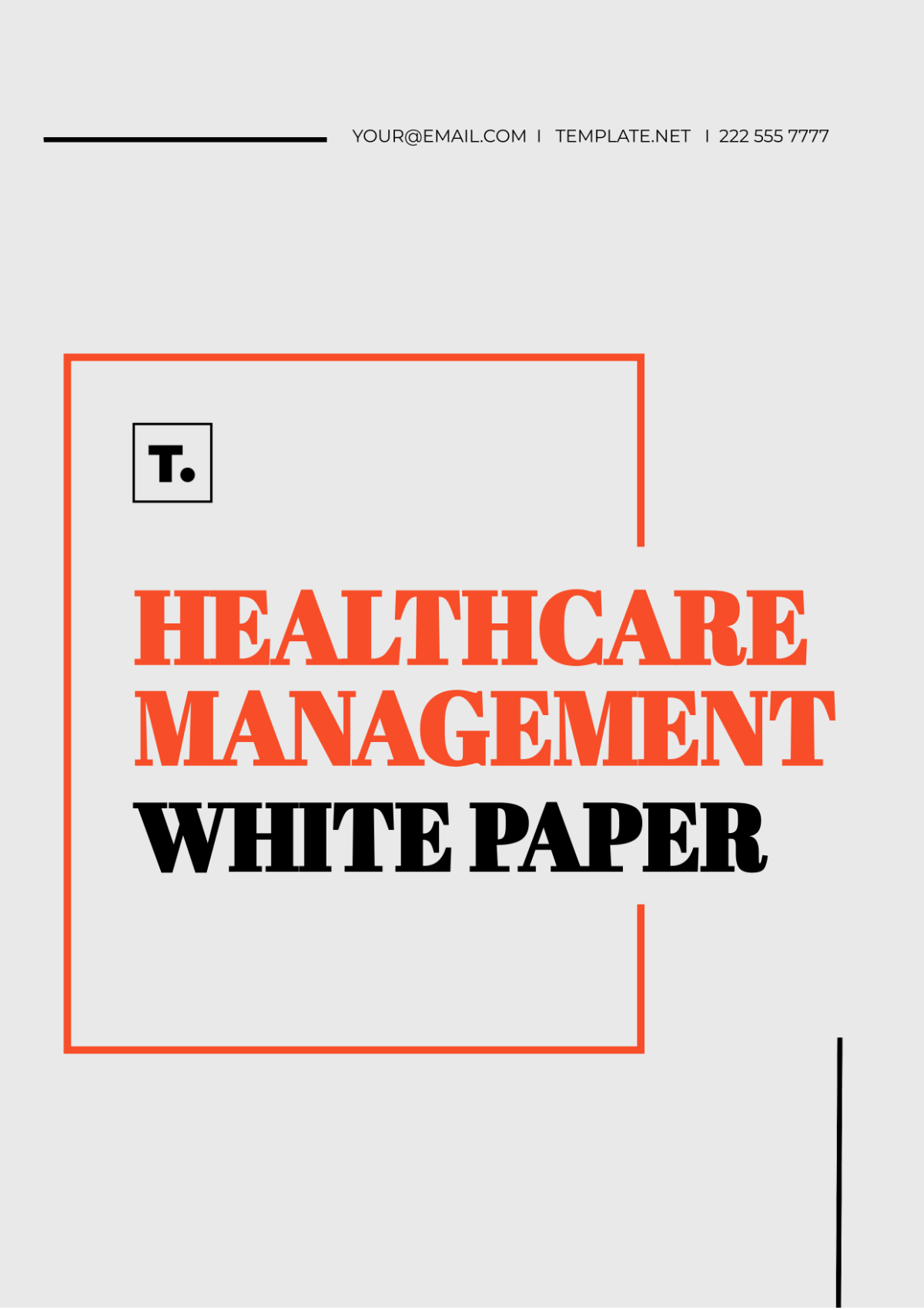 Healthcare Management White Paper Template - Edit Online & Download