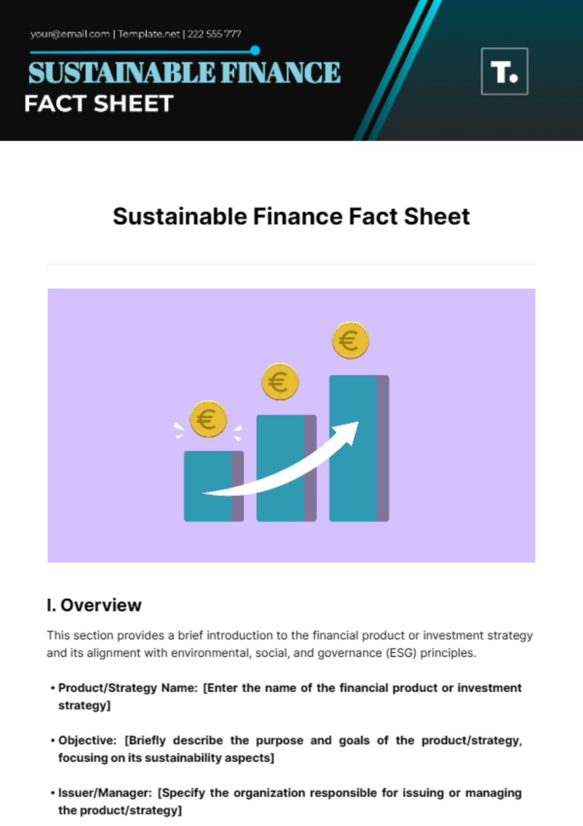 Sustainable Finance Fact Sheet Template