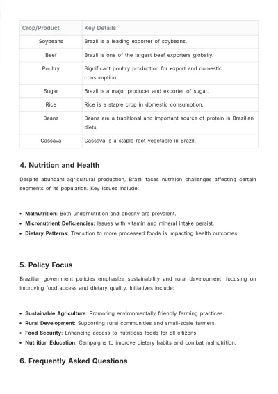Free Country Food System Fact Sheet Template to Edit Online