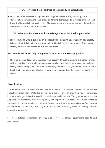 Free Country Food System Fact Sheet Template to Edit Online