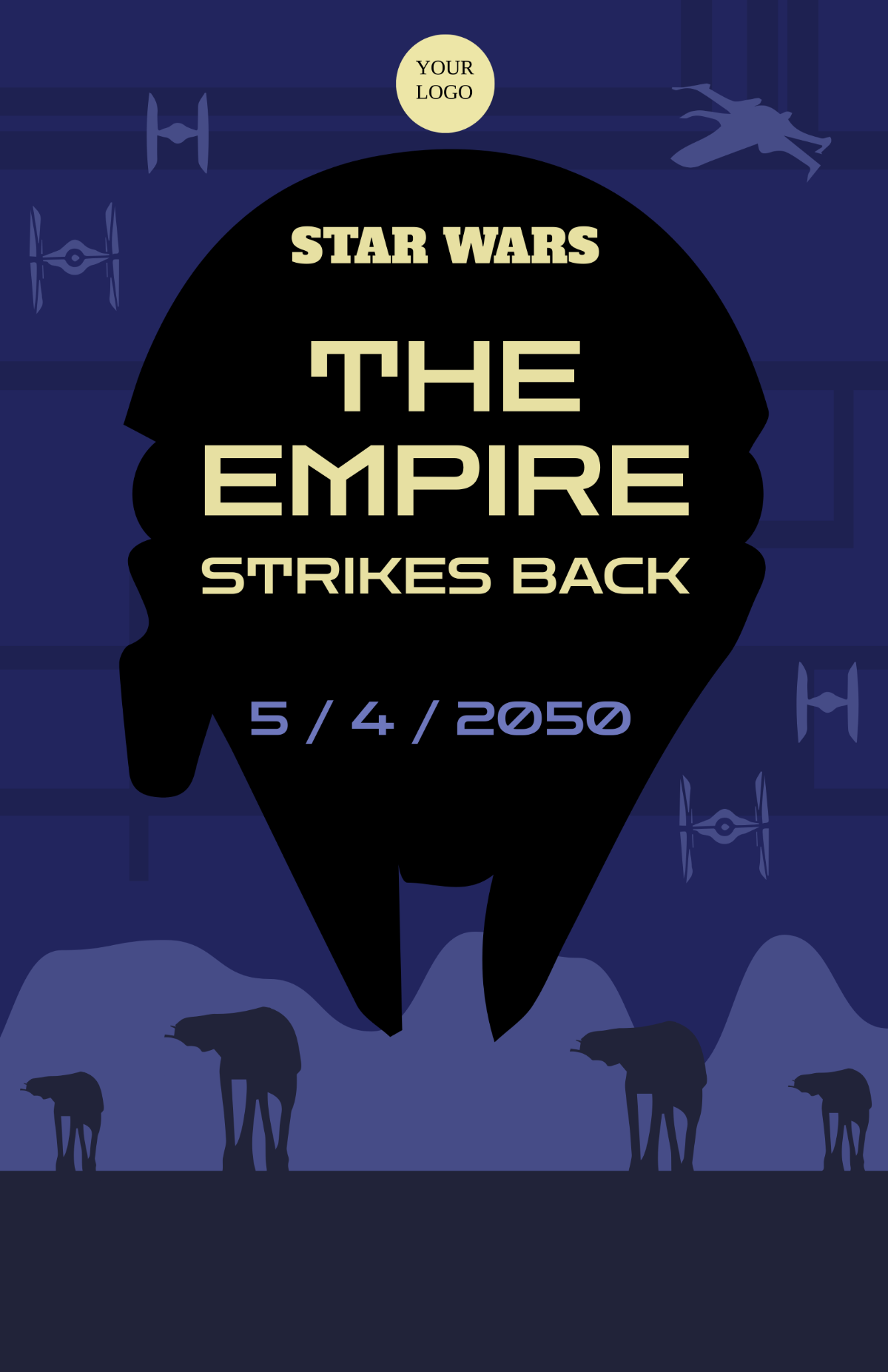 Free Star Wars Empire Strikes Back Poster Template