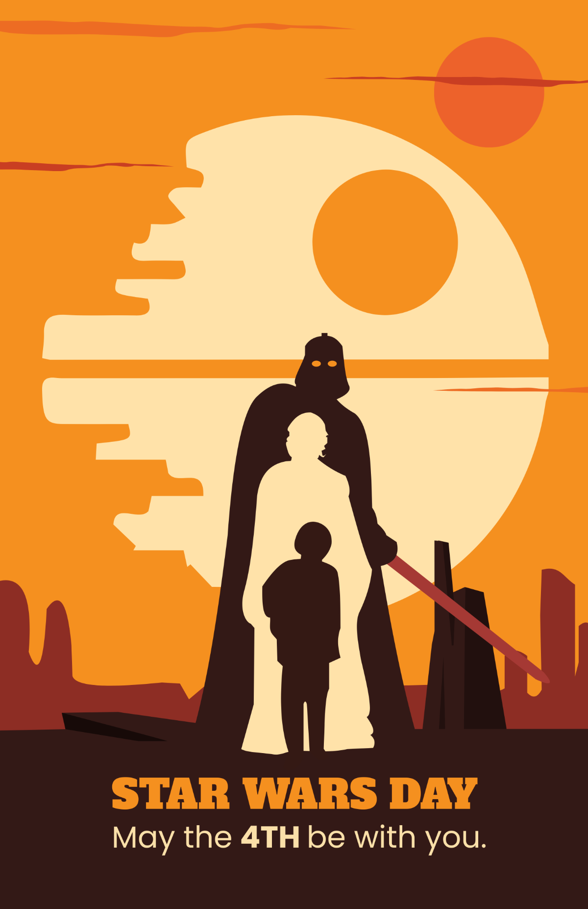 Free Star Wars Art Poster Template