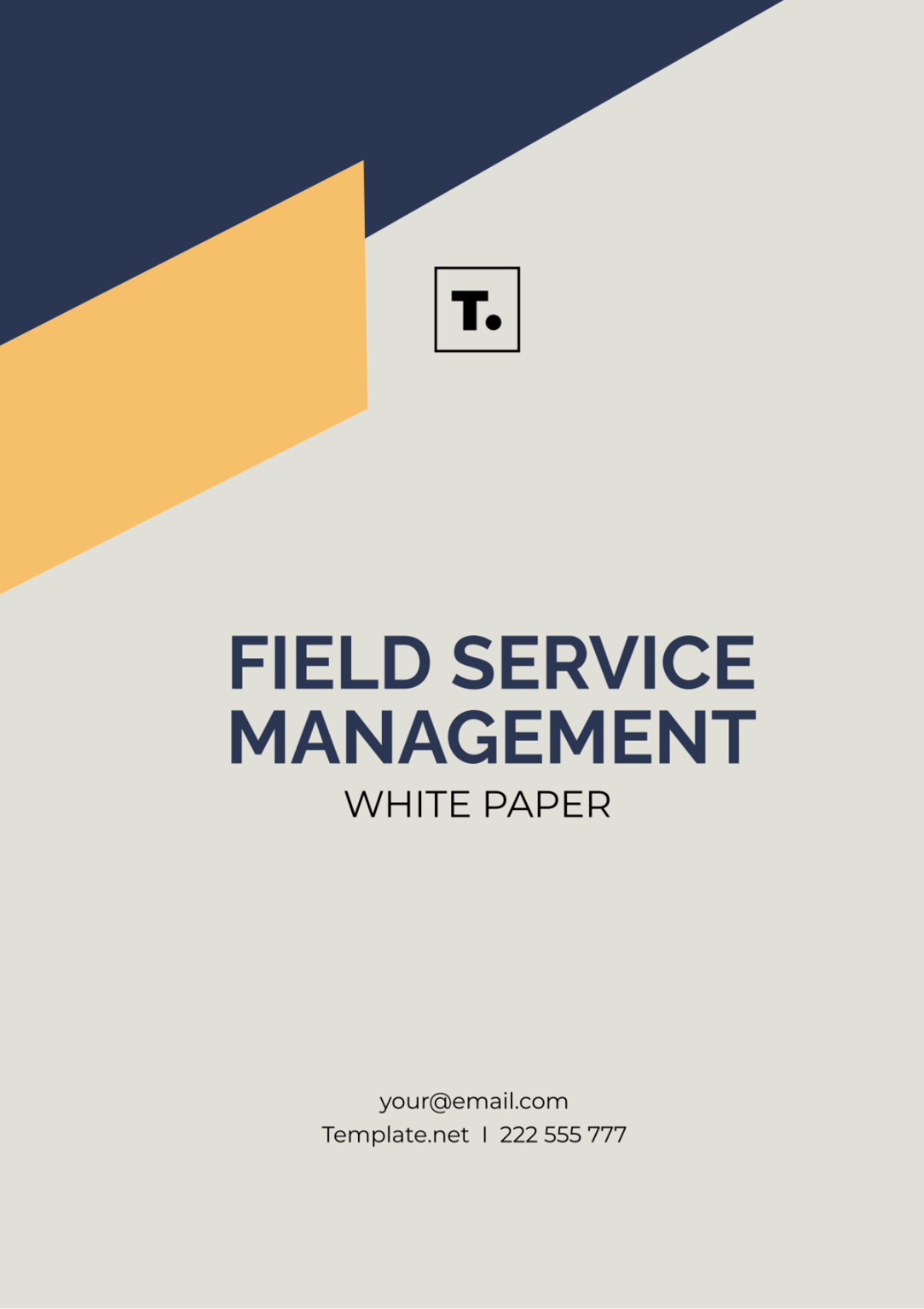 Field Service Management White Paper Template