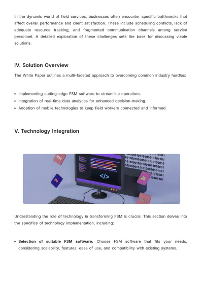 Free Field Service Management White Paper Template to Edit Online