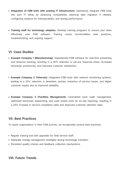 Free Field Service Management White Paper Template to Edit Online