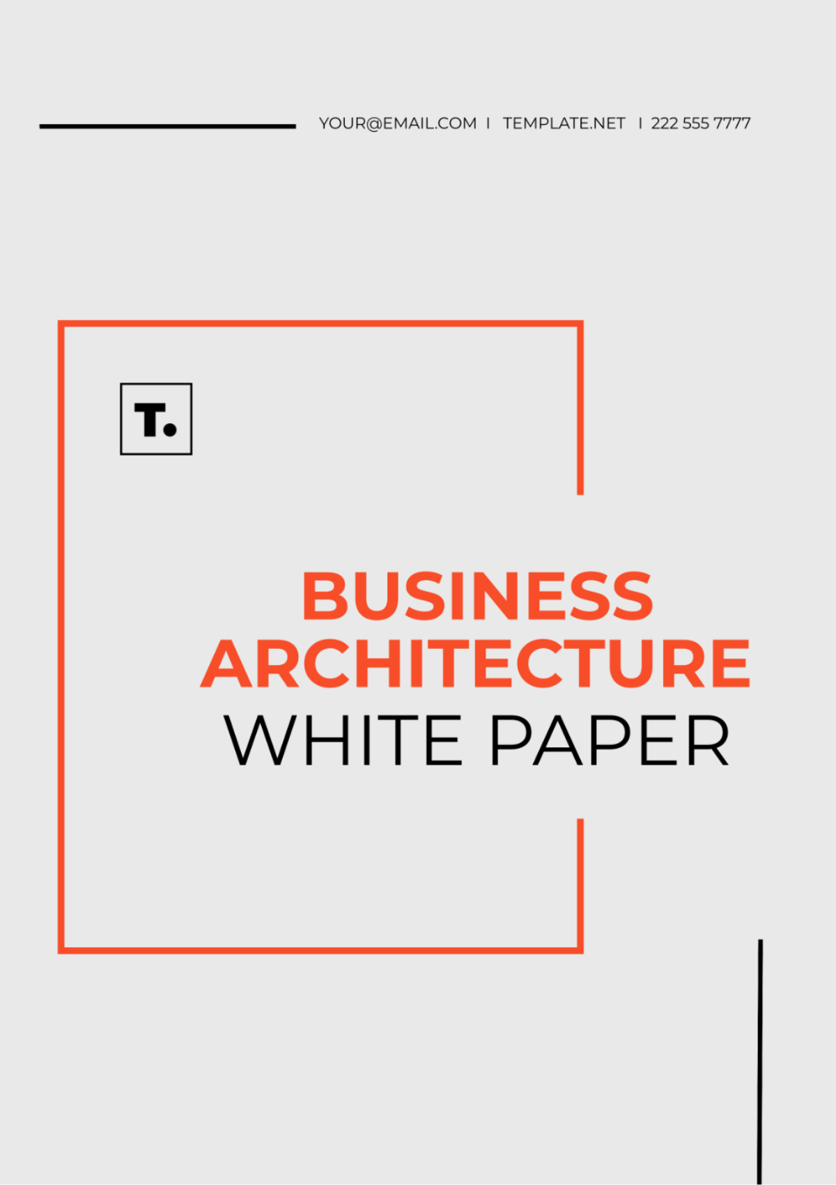 Business Architecture White Paper Template