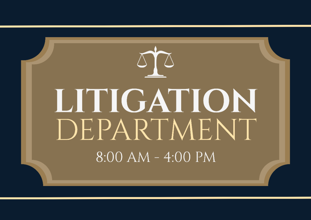 Law Firm Department Signage Template