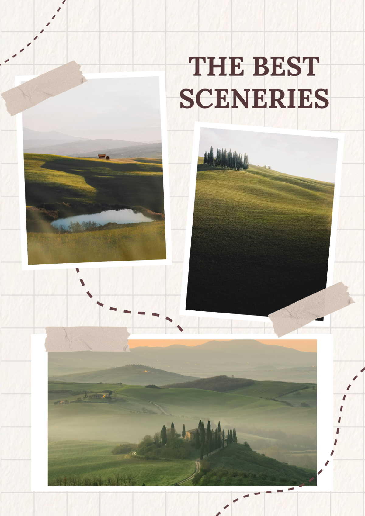 Travel Scenery Photo Collage Template