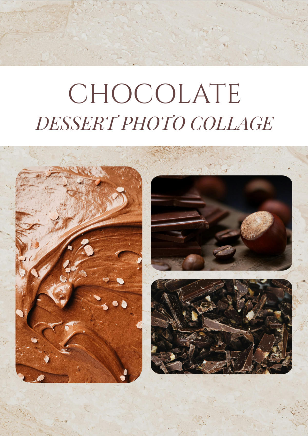 Chocolate Dessert Photo Collage