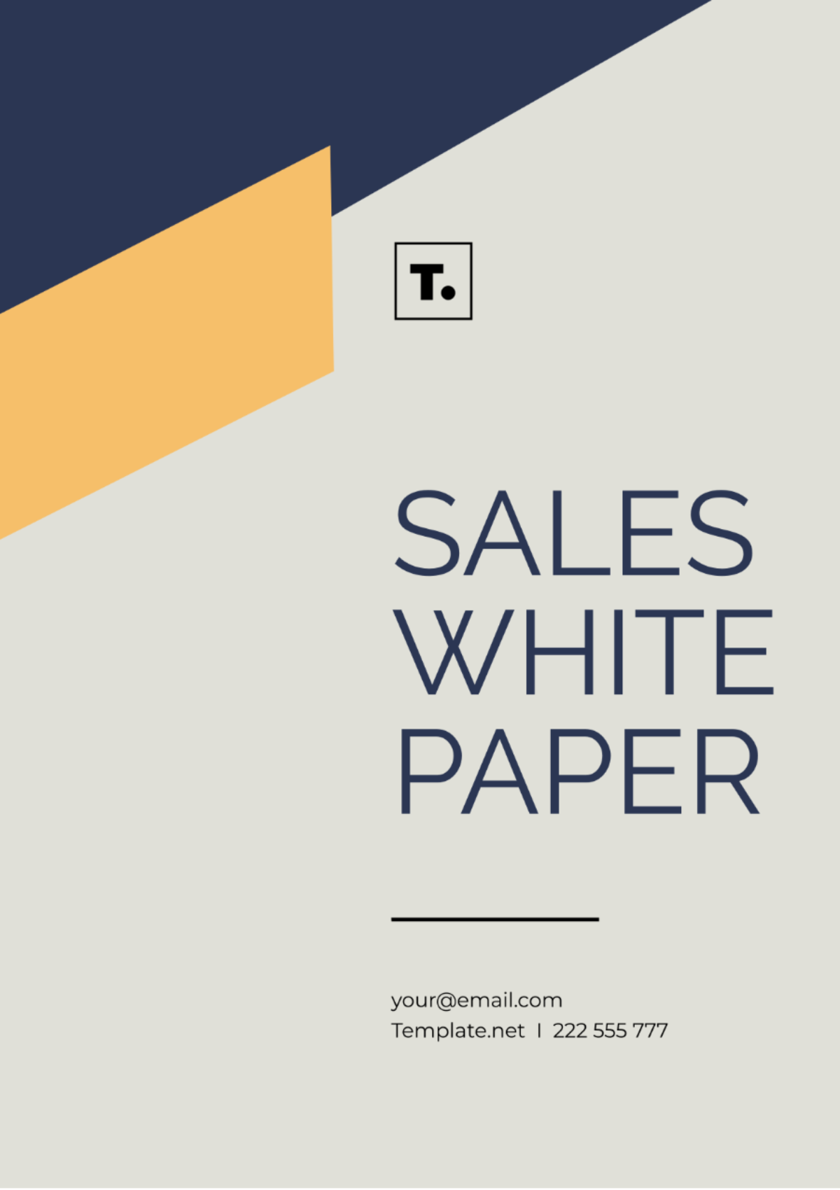 Sales White Paper Template