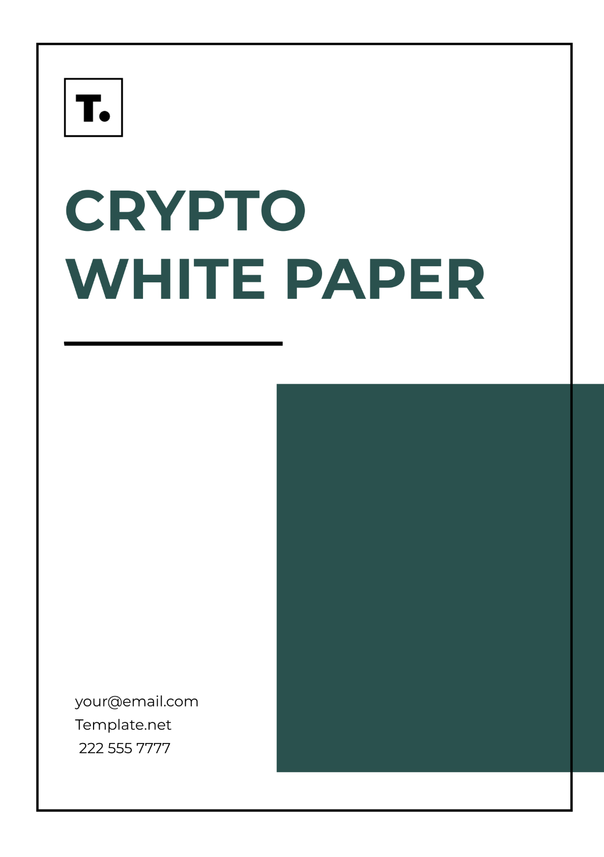 Crypto White Paper Template