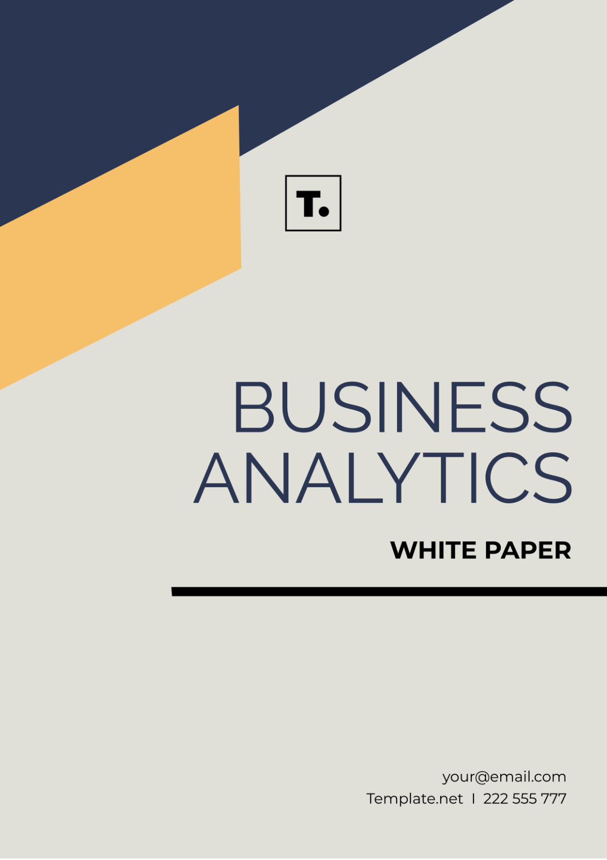 Business Analytics White Paper Template - Edit Online & Download