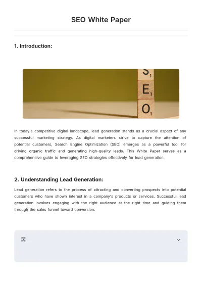 Free SEO White Paper Template to Edit Online