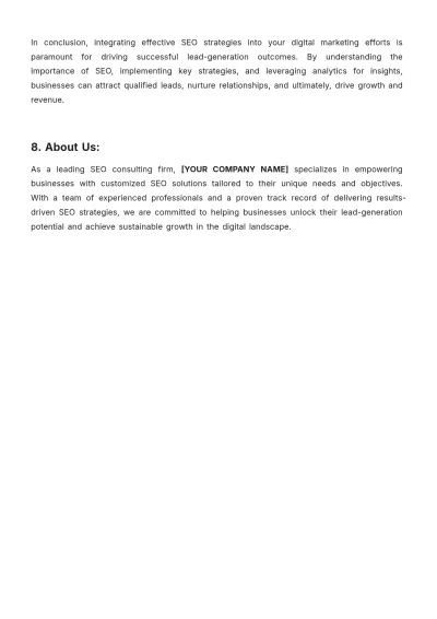 Free SEO White Paper Template to Edit Online