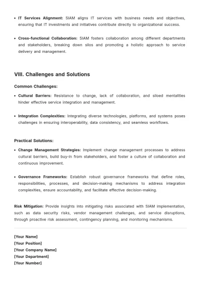Free Service Integration And Management White Paper Template to Edit Online