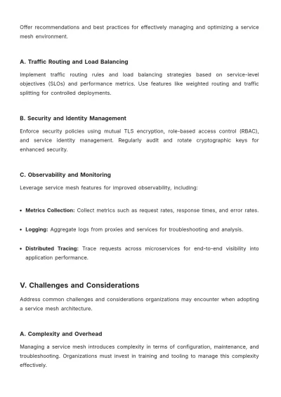 Free Service Mesh White Paper Template to Edit Online