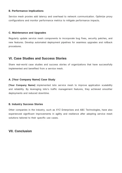 Free Service Mesh White Paper Template to Edit Online