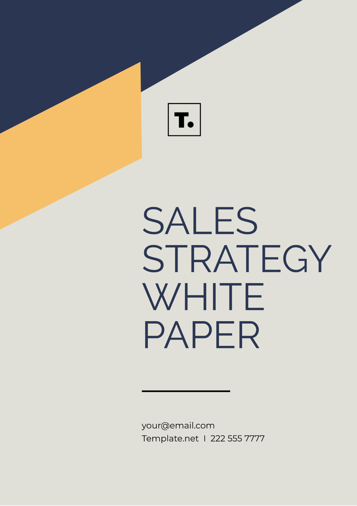 Sales Strategy White Paper Template