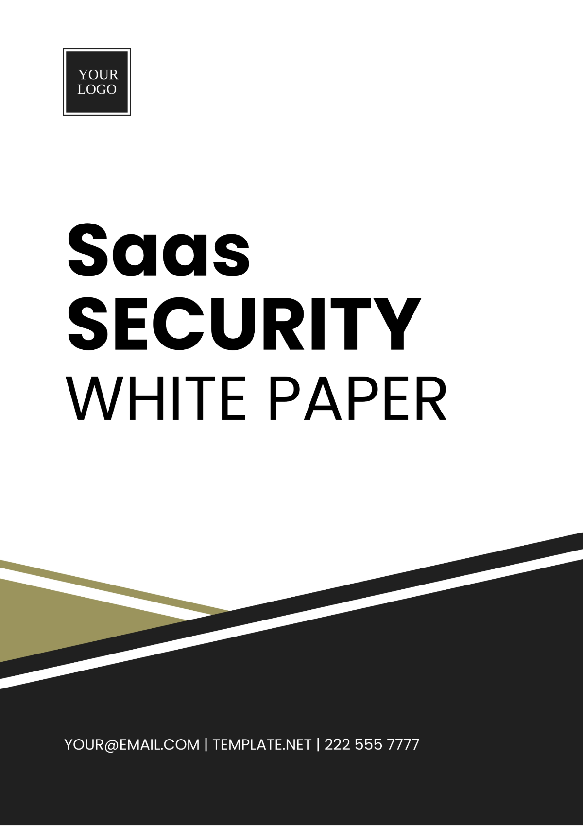 SaaS Security White Paper Template