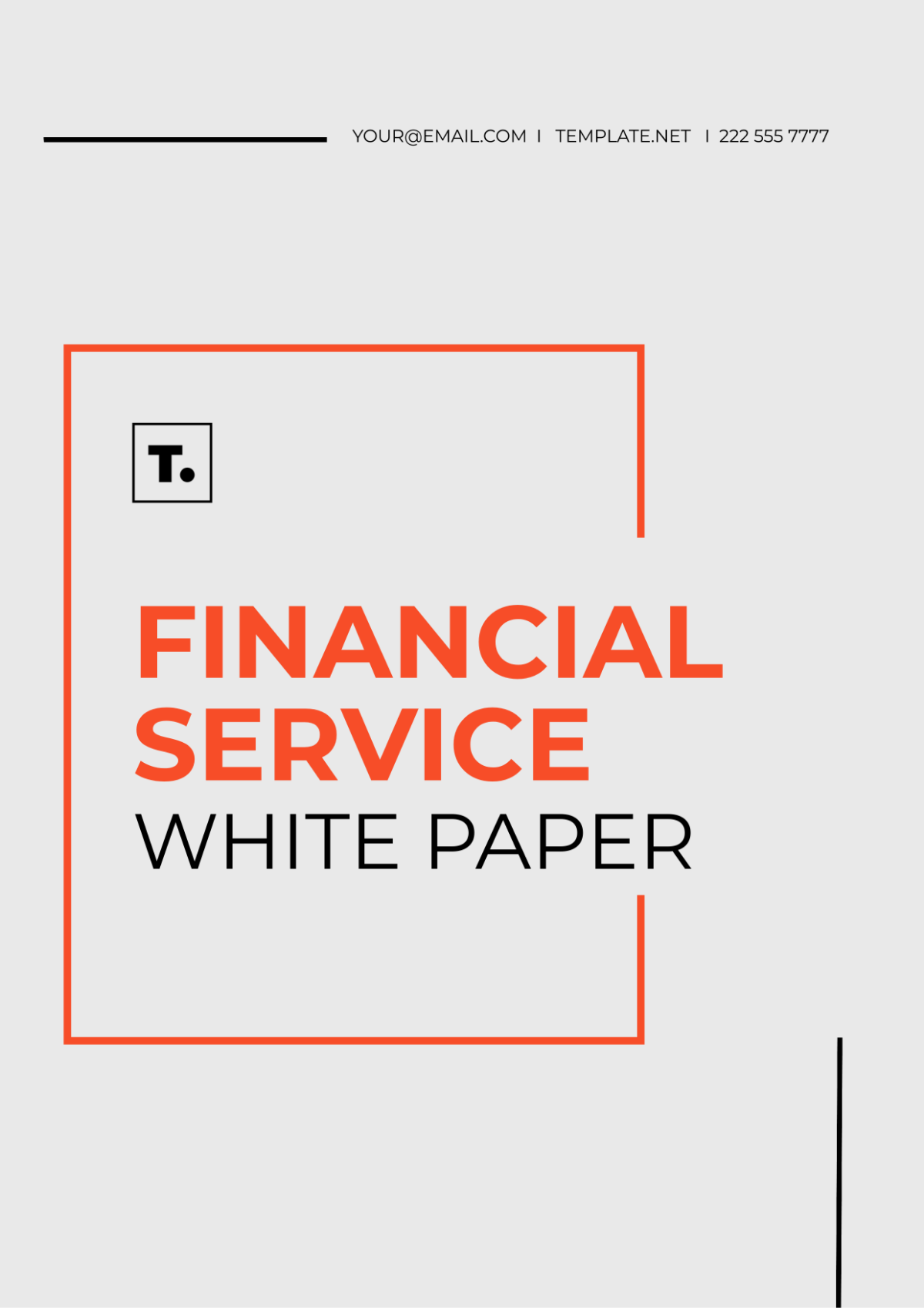 Financial Service White Paper Template