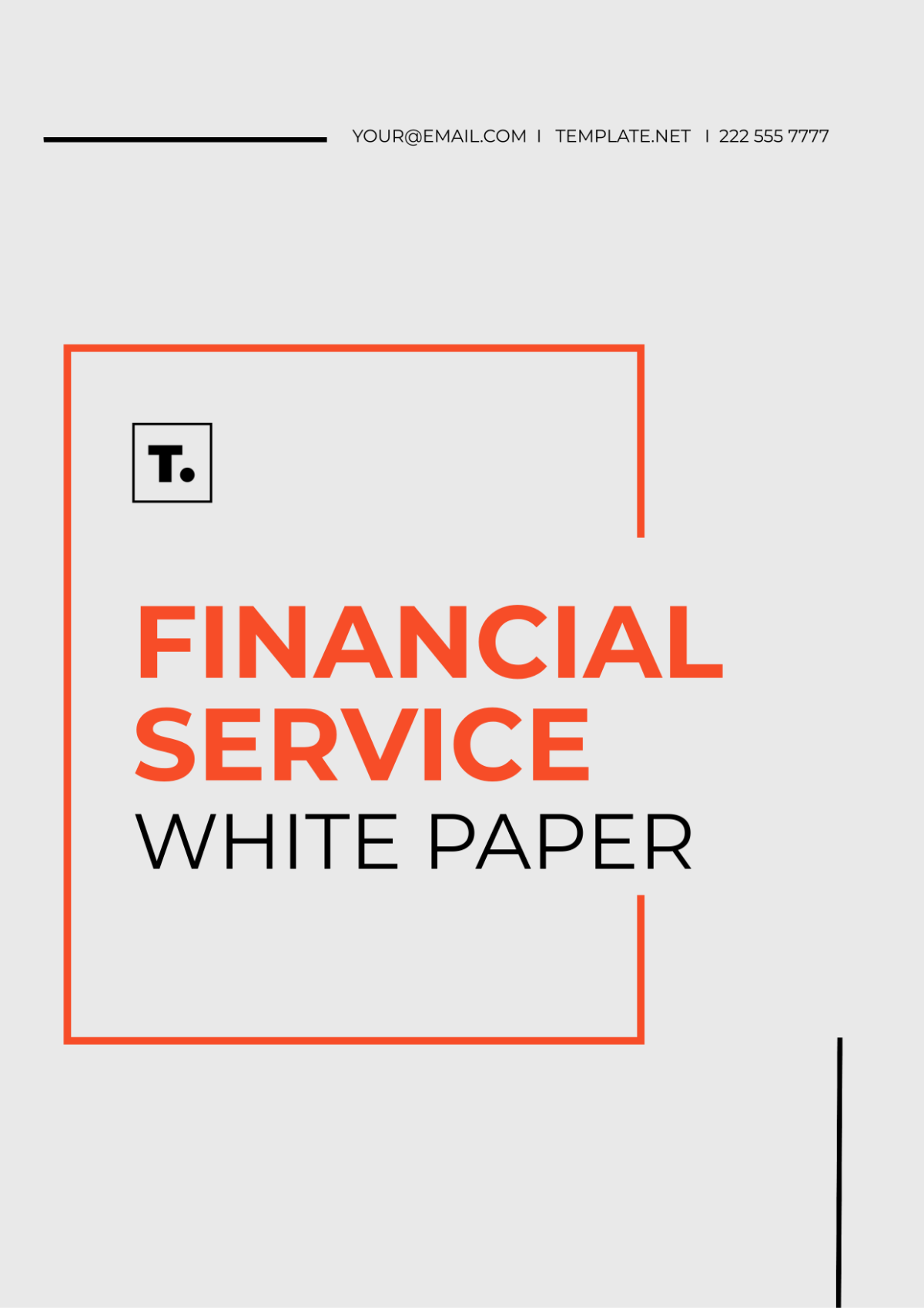 Financial Service White Paper Template - Edit Online & Download