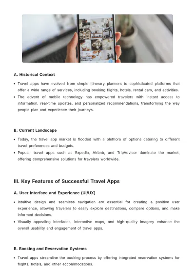 Free Travel App White Paper Template to Edit Online