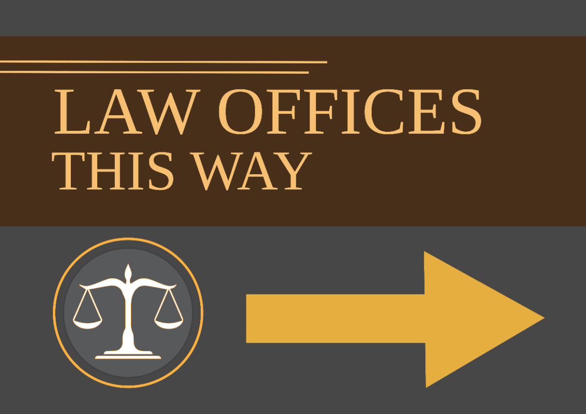 Law Firm Directional Signage Template