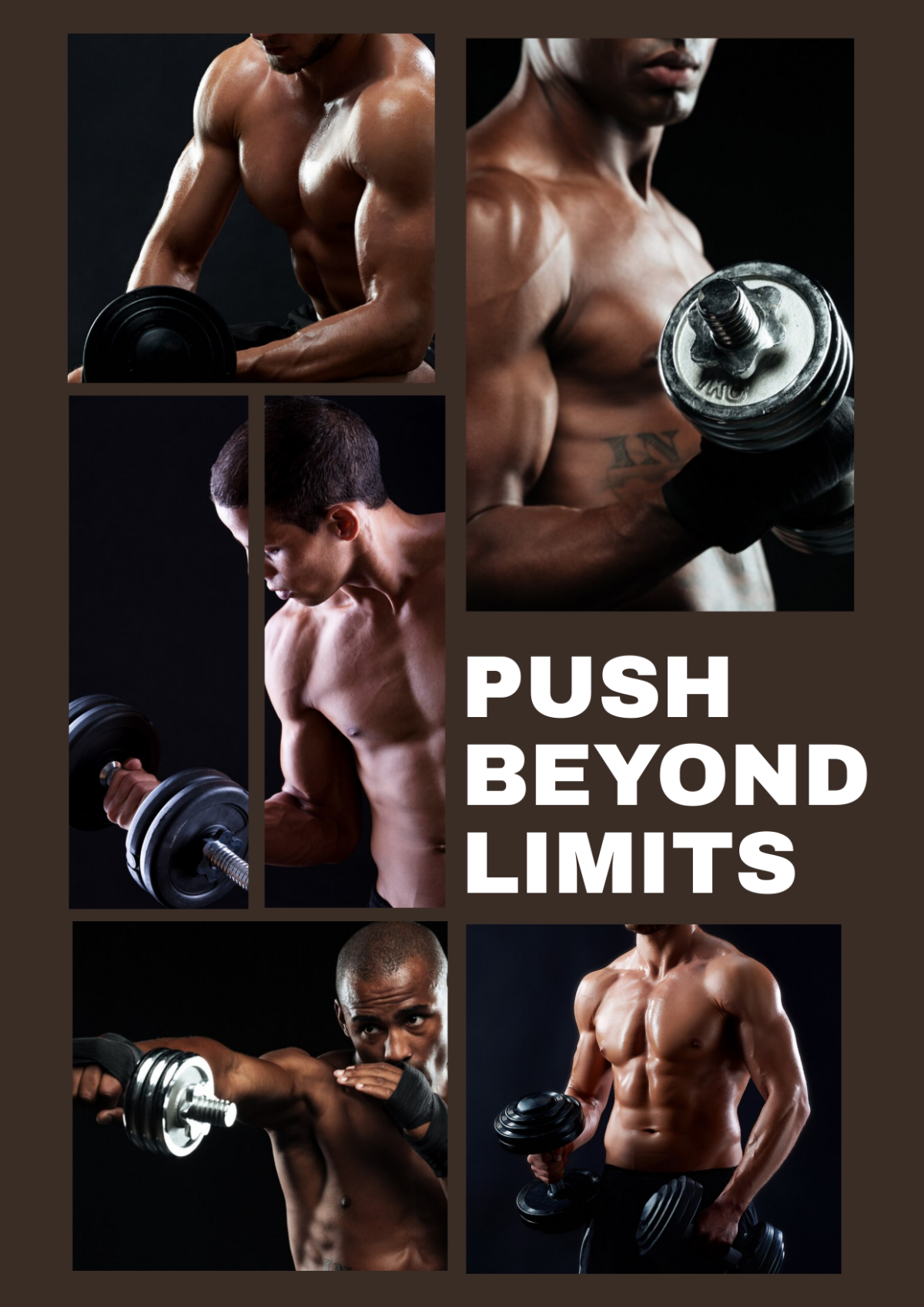 Fitness Photo Collage Template