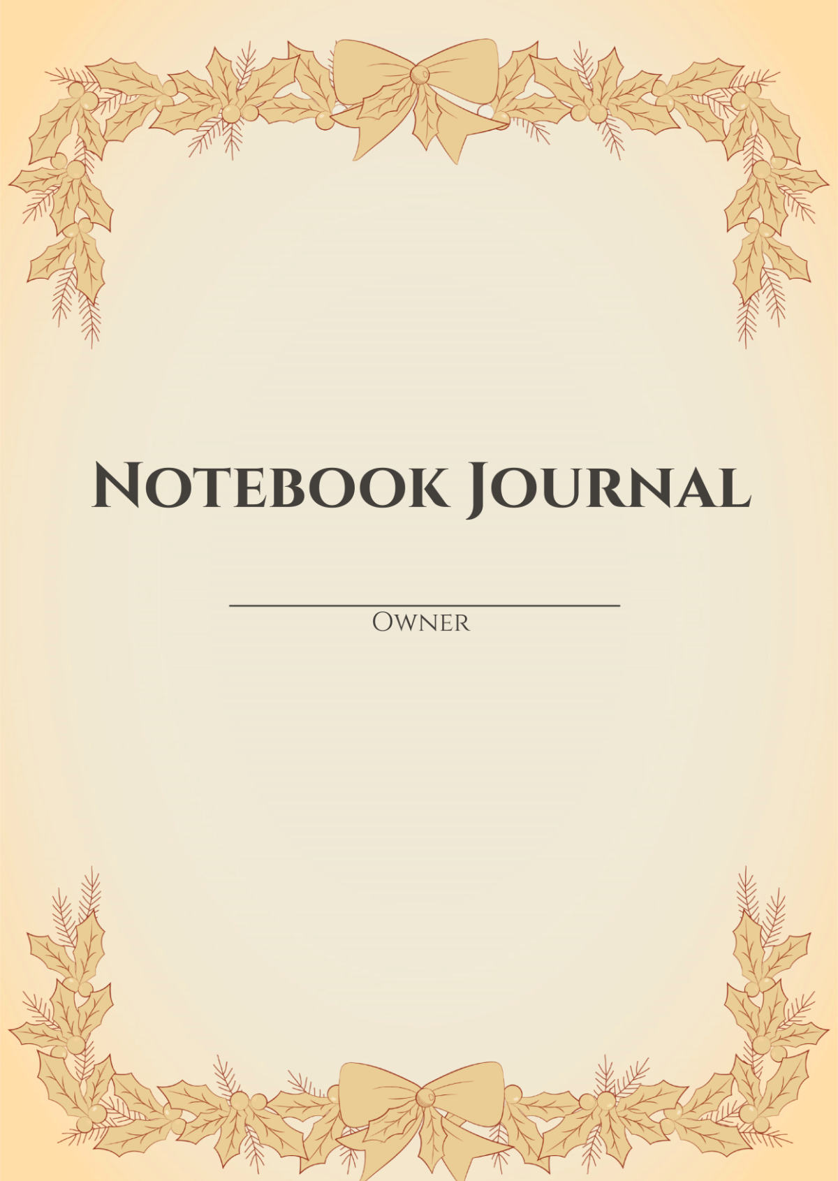 Free Vintage Notebook Journals Template