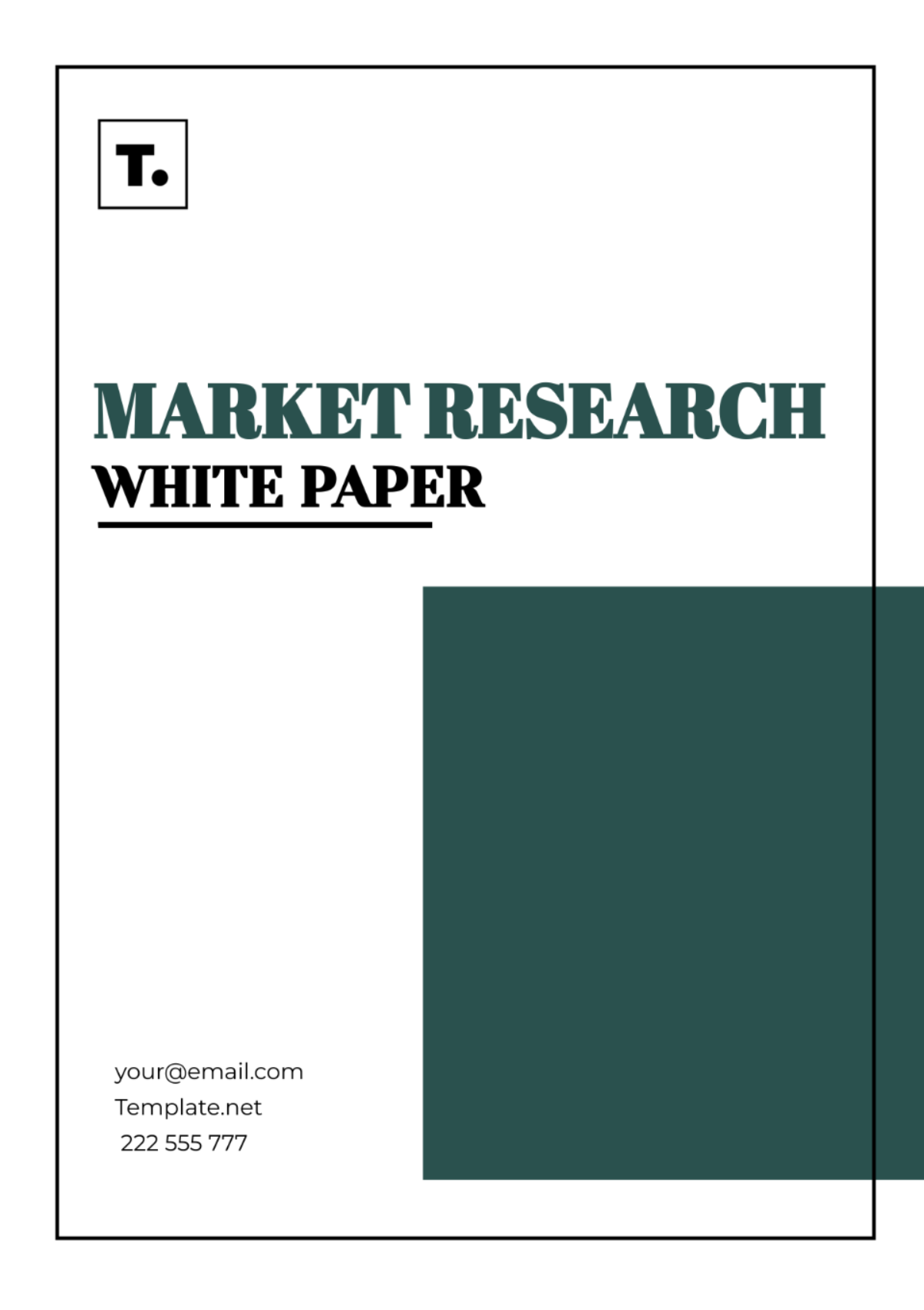 Market Research White Paper Template