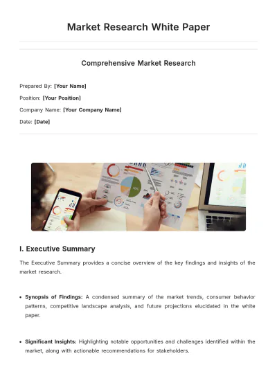 Free Market Research White Paper Template to Edit Online