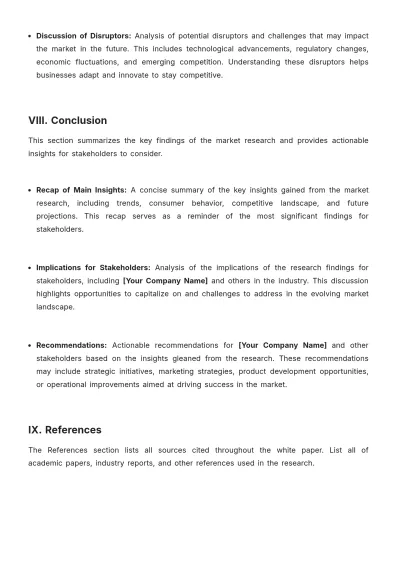 Free Market Research White Paper Template to Edit Online